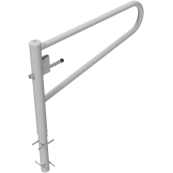 Swiveling gates | for casting in concrete, hot-dip galvanized | total width: 1500 mm | with Euro profile cylinder lock
